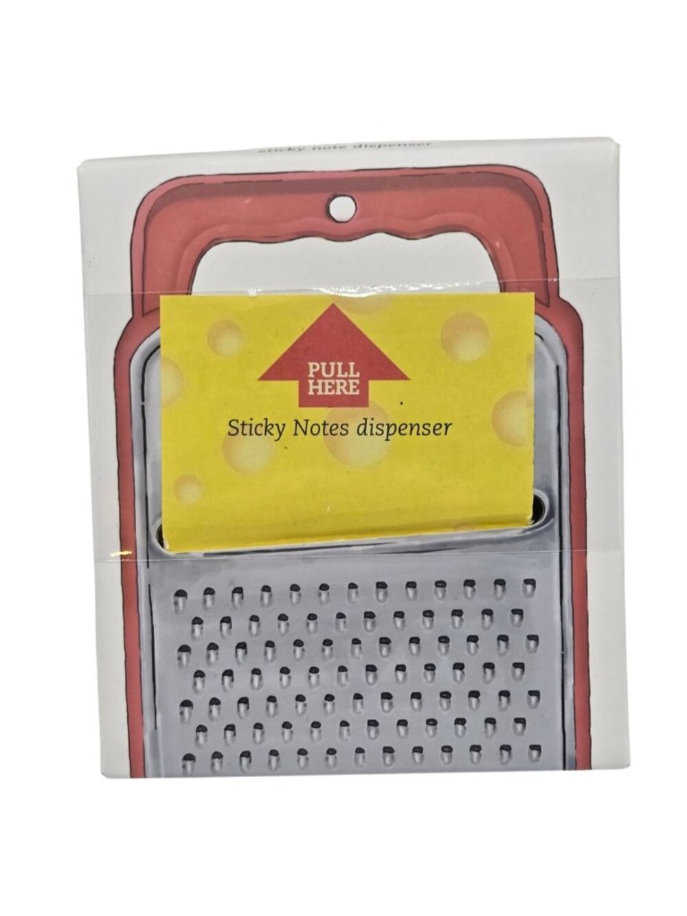 PopNotes Sticky Notes Dispenser With 3x3 Pad Cheese Grater Design Refillable